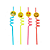 Canudo Silver Divertido Smile - Embalagem com 4 UN - Imagem 1
