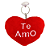 Chaveiro Coração Te amo 10x12CM - Imagem 1