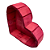 Cesta Coração Madeira Vermelho M - Imagem 2