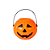 Balde Mini Abóbora Halloween - Tamanho 7 CM - Imagem 1