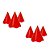 Chapéu de Festa Liso Vermelho - Pacote com 8 UN - Imagem 2