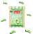 Marshamallow Docile Twist Verde Sabor Pistache - Embalagem com 220G - Imagem 2