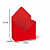 Caixa Envelope Estampa Vermelho - Imagem 2