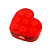 Cake Box Coração Vermelho Transparente com Tampa 750ML - Imagem 1
