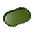 Bandeja Pérola Cor Verde Olivia 20X13CM - Imagem 1