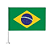 Bandeira do Brasil com Haste Para Carro - Imagem 1