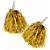 Pom Pom Dourado - Embalagem com 1 Par - Imagem 1