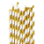 Canudo de Papel Silver Branco e Dourado - Embalagem com 12 UN - Imagem 2