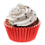 Forminha Cupcake Regina Impermeável Vermelho - Embalagem com 45 UN - Imagem 2