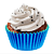 Forminha Cupcake Regina Impermeável Azul Royal - Embalagem com 45 UN - Imagem 2