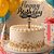 Topo de Bolo Rufíno Happy Birthday Espelhado Cor Prata - Embalagem com 1 UN - Imagem 2