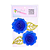 Flor de Papel Rococó G Azul Royal - Embalagem com 2UN - Imagem 1