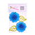 Flor de Papel Rococó G Azul Frozen - Embalagem com 2UN - Imagem 1