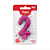 Vela Cintilante Regina Pink N°2 - Embalagem com 1 UN - Imagem 1