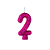 Vela Cintilante Regina Pink N°2 - Embalagem com 1 UN - Imagem 2