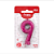 Vela Cintilante Regina Pink N°9 - Embalagem com 1 UN - Imagem 1