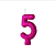 Vela Cintilante Regina Pink N°5 - Embalagem com 1 UN - Imagem 2