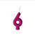 Vela Cintilante Regina Pink N°6 - Embalagem com 1 UN - Imagem 2