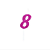 Vela Regina Pick Rosa Glitter N°8 - Embalagem com 1 UN - Imagem 2