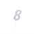 Vela Regina Pick Prata Glitter N°8 - Embalagem com 1 UN - Imagem 2