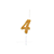 Vela Regina Pick Dourada Glitter N°4 - Embalagem com 1 UN - Imagem 2