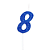 Vela Regina Pick Azul Glitter N°8 - Embalagem com 1 UN - Imagem 2
