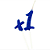Vela Regina Pick Azul Glitter Mais Um +1 - Embalagem com 1 UN - Imagem 2