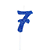 Vela Regina Pick Azul Glitter N°7 - Embalagem com 1 UN - Imagem 2