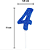 Vela Regina Pick Azul Glitter N°4 - Embalagem com 1 UN - Imagem 3