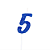 Vela Regina Pick Azul Glitter N°5 - Embalagem com 1 UN - Imagem 2