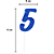 Vela Regina Pick Azul Glitter N°5 - Embalagem com 1 UN - Imagem 3