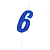 Vela Regina Pick Azul Glitter N°6 - Embalagem com 1 UN - Imagem 2
