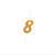 Vela Regina Pick Dourada Glitter N°8 - Embalagem com 1 UN - Imagem 2