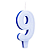 Vela Regina Glitter Azul N°9 - Embalagem com 1 UN - Imagem 2