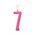 Vela Regina Parabéns Pink N°7 - Embalagem com 1 UN - Imagem 2
