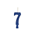 Vela Regina Aniversário Azul Glitter N°7 - Embalagem com 1 UN - Imagem 1