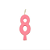 Vela Regina Aniversário Rosa N°8 - Embalagem com 1 UN - Imagem 2