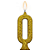 Vela Regina Parabéns Glitter Ouro N°0 - Embalagem com 1 UN - Imagem 2