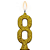Vela Regina Parabéns Glitter Ouro N°8 - Embalagem com 1 UN - Imagem 2