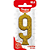 Vela Regina Parabéns Glitter Ouro N°9 - Embalagem com 1 UN - Imagem 1