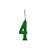 Vela Regina Parabéns Glitter Verde N°4 - Embalagem com 1 UN - Imagem 2
