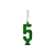 Vela Regina Parabéns Glitter Verde N°5 - Embalagem com 1 UN - Imagem 2