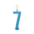 Vela Regina Parabéns Azul N°7 - Embalagem com 1 UN - Imagem 2