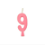 Vela Regina Aniversário Rosa N°9 - Embalagem com 1 UN - Imagem 2
