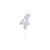 Vela Regina Pick Prata Glitter N°4 - Embalagem com 1 UN - Imagem 2