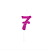 Vela Regina Pick Pink Glitter N°7 - Embalagem com 1 UN - Imagem 2
