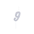 Vela Regina Pick Prata Glitter N°9 - Embalagem com 1 UN - Imagem 2