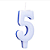 Vela Regina Glitter Azul N°5 - Embalagem com 1 UN - Imagem 2