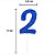 Vela Regina Pick Azul Glitter N°2 - Embalagem com 1 UN - Imagem 3