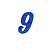 Vela Regina Pick Azul Glitter N°9 - Embalagem com 1 UN - Imagem 2